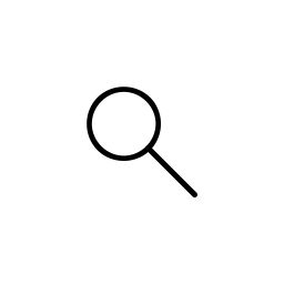 a magnifying glass on a white background