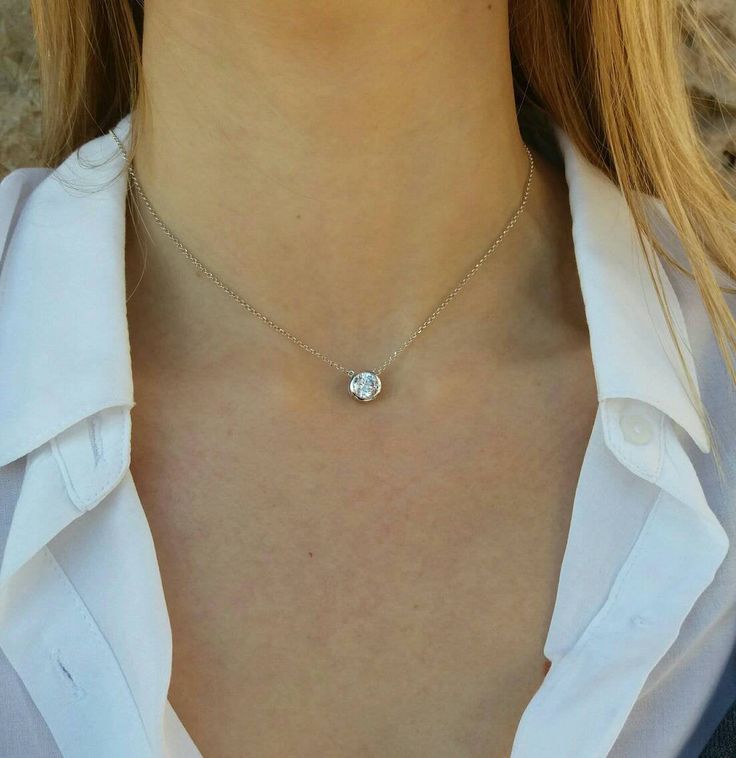 Solitaire diamond necklace, made of high quality, 925 sterling silver chain, and cubic zirconia. Elegant&dainty, catching gently everyone's attention. Appropriate either for everyday or formal looks. Also available in 14k gold filled or rose gold filled. !Bridal Jewellery Choice! Length approx. 16 inches / 40,64 cm - can be adjusted upon request ♥ All items will be delivered in a nice gift envelope to minimize shipping expenses for you! You may choose gift wrapping at checkout if you wish! I Silver Birthstone Necklace For Anniversary With Clavicle Chain, White Dainty Cubic Zirconia Necklace, Dainty White Cubic Zirconia Necklaces, Dainty White Cubic Zirconia Necklace, Silver Cubic Zirconia Solitaire Necklace Gift, Silver Solitaire Necklace With Diamond Cut In Sterling Silver, Silver Solitaire Clavicle Necklace As Gift, Dainty Solitaire Necklace With Diamond Accents In Round Pendant, Silver Solitaire Necklace With Clavicle Chain As Gift