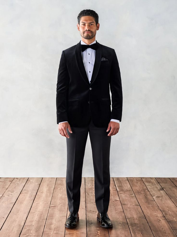 Velvet Jacket Tuxedo | The Black Tux Elegant Outerwear With Suit Collar For Semi-formal Occasions, Festive Tailored Blazer For Evening, Elegant Fitted Outerwear For Black-tie Events, Winter Tuxedo For Workwear, Elegant Single Breasted Outerwear For Black-tie Events, Elegant Single-breasted Outerwear For Black-tie Events, Tuxedo Style Long Sleeve Outerwear For Black-tie Events, Long Sleeve Tuxedo For Black-tie And Festive Events, Winter Tuxedo With Lapel Collar