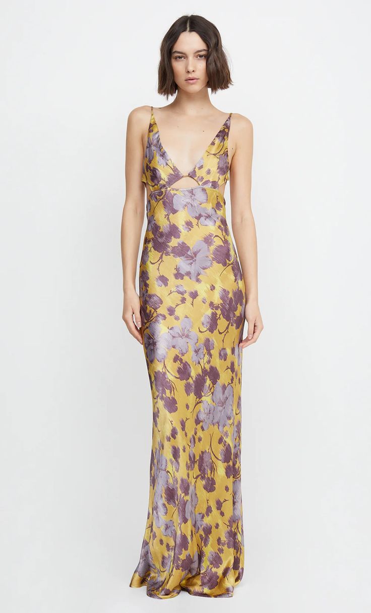 INDI STRAPPY MAXI DRESS - GOLDEN VIOLET – BEC + BRIDGE US Moon Dance, Strappy Maxi Dress, Bec And Bridge, Bec Bridge, Bec & Bridge, Strapless Maxi, Strapless Maxi Dress, Rolled Hem, Fitted Skirt