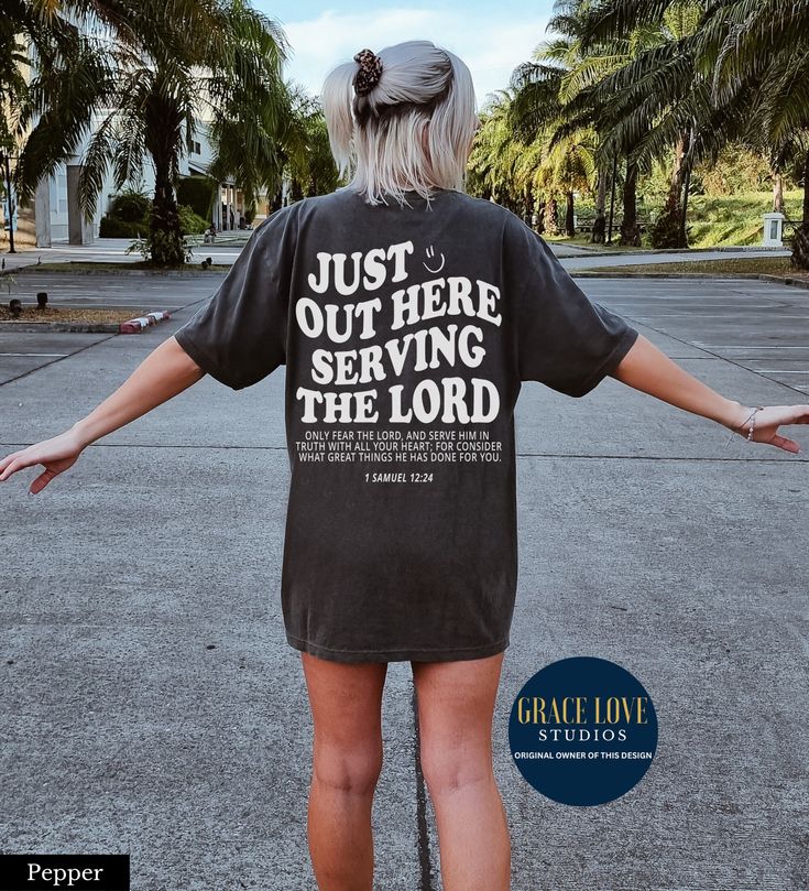 "Christian Merch Comfort Colors Christian Shirt 👉 QUICK FACTS 👈 Unisex Garment-Dyed T-shirt Comfort Colors® 1717 100% ring-spun cotton. Sizing is true to size RELAXED FIT - Size up 1-2 sizes for oversized look 👉HOW TO ORDER:👈 1. Please, Check and Review all Photos. 2. Select Your Size and Color from drop down menus. 3. Choose Your Quantity as much as you want. 4. Click \"Add To Cart\". For multiple items go back to the listing and repeat the steps. 👉Sizing Chart 👈 Use the sizing chart to understand the measurement of our Hoodies. 👉Care Instructions 👈 Machine wash: cold (max 30C or 90F); Do not bleach; Tumble dry: low heat; Iron, steam or dry: low heat; Do not dryclean. 👉Returns👈 All items are made-to-order. Because of the nature of these items, unless they arrive damaged or defec Church Tshirts, Christian Clothes, Jesus Clothes, Christian Shirts Designs, Christian Merch, Cricket Ideas, Jesus Is King, Love Like Jesus, Church Shirt