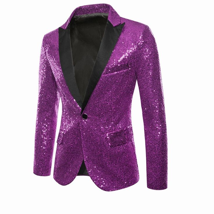 Concise tailoring, unique shiny glitter sequin design and one button closure, generous design, showing the elegant charm of yourself. Wonderful party style great for being matched with dress shirts and suit pants for a performing look. Suitable for multiple occasions such as nightclubs, performance costumes, birthday parties, hip-hop, music festivals, Christmas, Halloween, etc. Fitted Sequin Blazer For Costume Party, Fitted Blazer For Party Season, Glamorous Party Blazer With Contrast Sequin, Holiday Party Long Sleeve Blazer, Elegant Christmas Party Blazer, Fitted Sequin Fabric For Formal Holiday Events, Glamorous Fitted Blazer With Contrast Sequin Details, Glamorous Fitted Blazer With Contrast Sequin, Formal Holiday Sequin Fabric