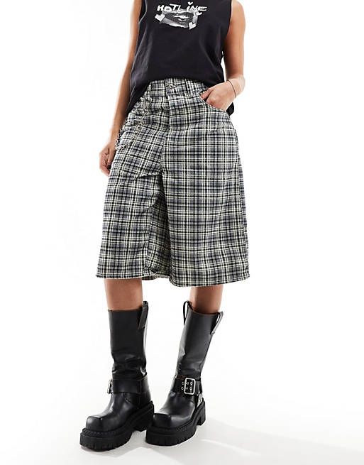 Casual Cotton Plaid Pants, Casual Plaid Cotton Pants, Casual Plaid Pants For Spring, Casual Plaid Bottoms With Relaxed Fit, Casual Plaid Bottoms With Pockets, Plaid Bottoms For Fall Streetwear, Spring Plaid Pants With Pockets, Plaid Cotton Pants For Streetwear, Trendy Plaid Cotton Pants