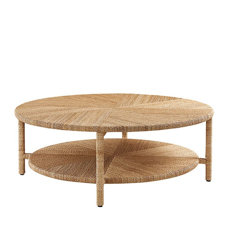 an oval coffee table with two tiered shelves