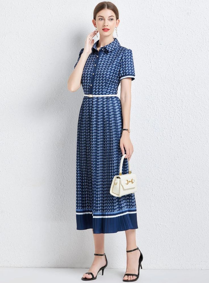 Step into the new season in style with this plaid midi drses. With its chic plaid print and button front detail, this dress is sure to be your next wardrobe favorite. The playful ruffles at the hem, paired with a timeless pleated skirt, give this dress a unique character. Its shirt collar and regular short sleeves add a touch of class, making it suitable for any event. Pair it with ankle boots and a mini bag for a casual, laid-back vibe, or dress it up with high heels and gold hoops for an elega Push Up Swimsuit, Pleated Shirt, Pink Midi Dress, White Maxi, Maxi Dress Party, Low Waisted, Short Sleeve Dress, Plaid Print, Pocket Dress