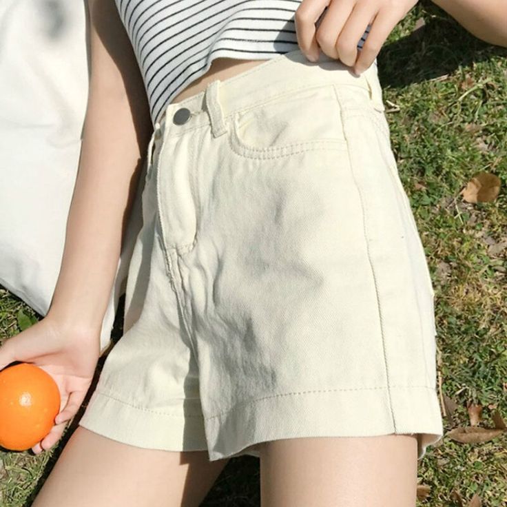 Shorts Women Korean-style Simple High Waist Solid All-match Short Denim Trousers Students Straight Wide-leg Fashion Leisure Chic Modest Shorts, Alt Clothes, Denim Short Dresses, Womens Denim Dress, Denim Maxi Dress, Summer Bodycon Dress, Pant Trends, Harajuku Streetwear, Short Denim