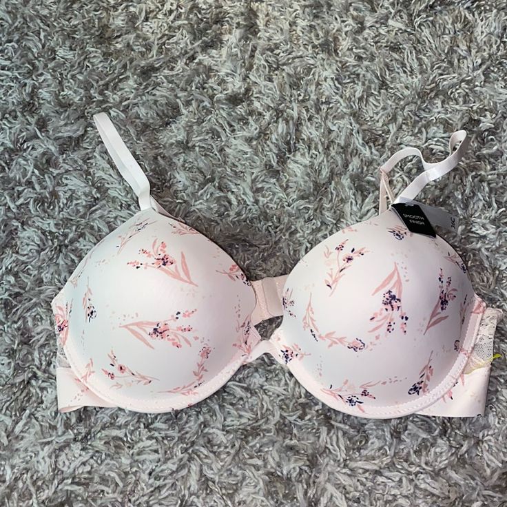 Extremely Soft Material Feminine Floral Print Underwire Bra, Spring Floral Print Push-up Bra, Tree Png, Oc Inspo, Beautiful Bra, Sleep Wear, Pink Bra, Laura Ashley, Palm Tree