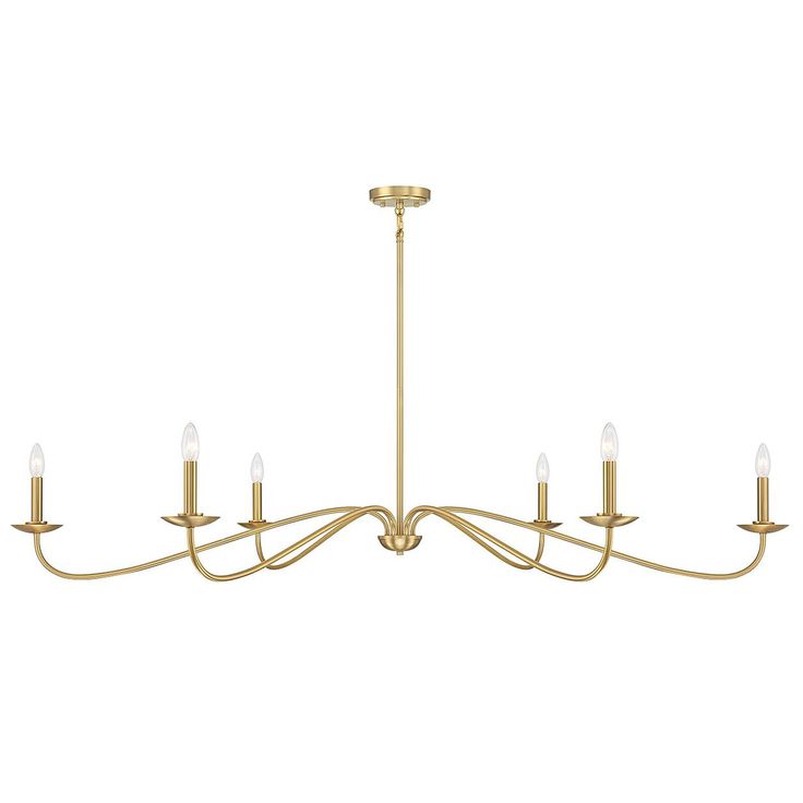 a brass chandelier with five lights on each arm and six candles in the middle