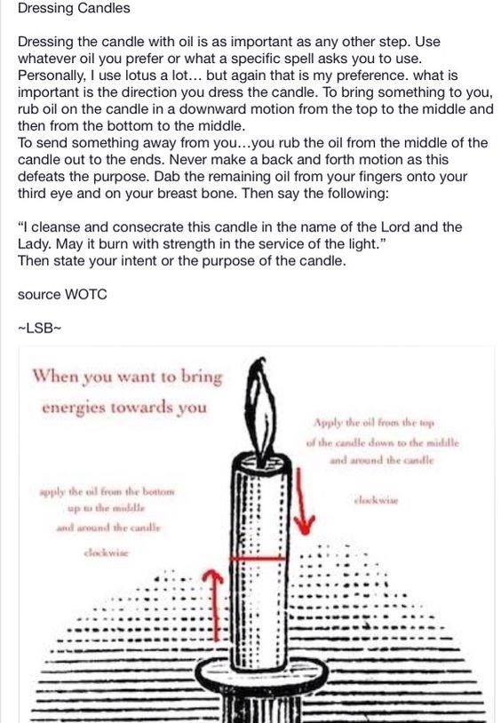 an image of a candle that is in the middle of a page with instructions on how to use it