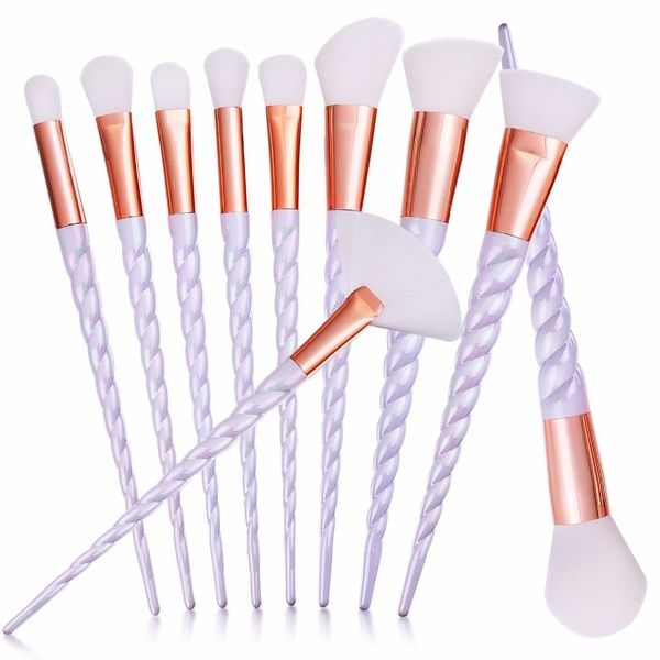 Best Eye Makeup Brushes, Unicorn Makeup Brushes, Kuas Makeup, Unicorn Makeup, Eyebrow Eyeshadow, Makeup Brushes Set, Brush Sets, Fan Brush, Eye Makeup Brushes