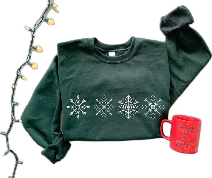 Winter Crew Neck Sweatshirt, Cozy Christmas Sweater With Crew Neck, Cozy Christmas Crew Neck Sweater, Cozy Crew Neck Holiday Sweater, Cozy Crew Neck Sweater For Holiday, Green Christmas Crew Neck Sweatshirt, Casual Christmas Crew Neck Sweatshirt, Winter Crew Neck Sweater As Gift, Casual Christmas Crew Sweatshirt