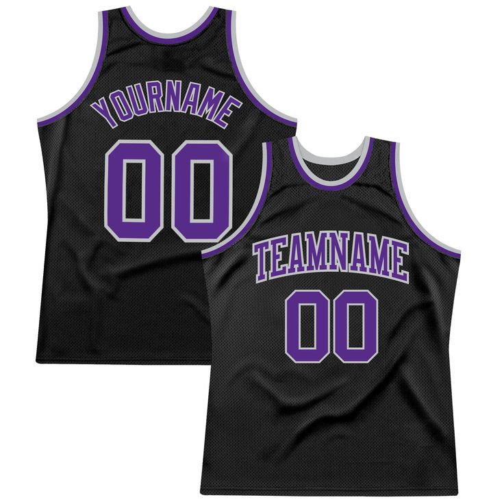 Represent your distinct look with this custom basketball jersey from our web. It boasts stitched tackle twill name & number and classic trims along with moisture-wicking technology for added comfort. Features: 1. Material: 100% Recycled Polyester 2. Stitched team or player name and numbers 3. Fit: Jerseys have an athletic cut. For a looser fit, we recommend ordering one size larger than you normally wear 4. Moisture-wicking fabric has spongy handle, good draping property and elasticity as well a Purple Basketball, Custom Basketball Jersey, Purple Jersey, Blue Football, Orange Texas, Custom Basketball, Purple Gray, Sleeveless Crop Top, Baseball Shirts