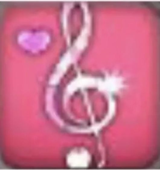 the music symbol is on top of a red box with a treble in it