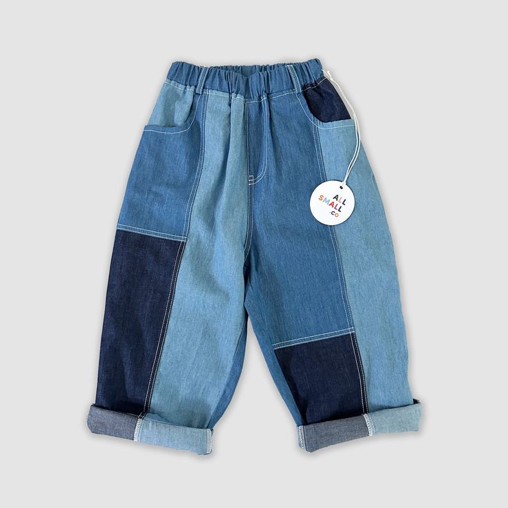 Patchwork Pants | All Small Co Reign Outfits, Kids Denim Pants, Applique Patchwork, Patchwork Pants, Toddler Pants, Patchwork Jeans, Pants Loose, Baby Princess, Patchwork Quilt