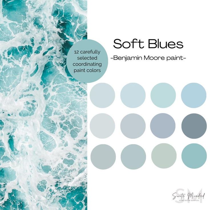 the cover of soft blues is shown in blue and gray tones, with white swirls on