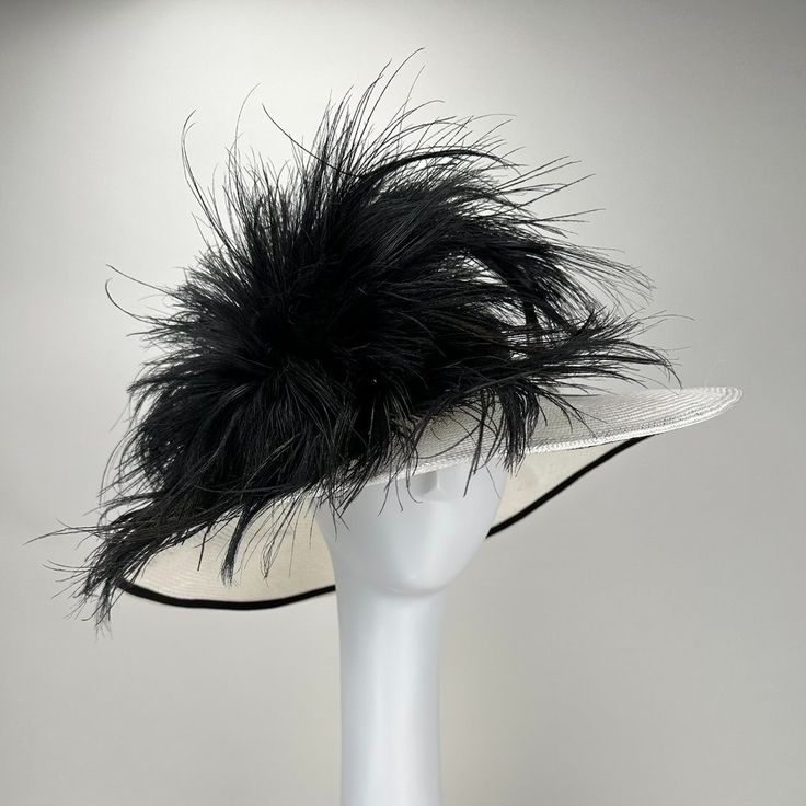 Corine — Jill Courtemanche Millinery Feather Trim Top Hat For Royal Ascot Evening, Top Hat With Feather Trim For Royal Ascot Evening, Evening Top Hat With Feather Trim For Royal Ascot, Kentucky Derby Fur Felt Top Hat With Curved Brim, Feather Trim Mini Hats For Kentucky Derby Evening, Formal Mini Hats With Feather Trim For Spring, Kentucky Derby Evening Mini Hat With Feather Trim, Fitted Evening Top Hat With Feathers, Adjustable Evening Hat With Feather Trim