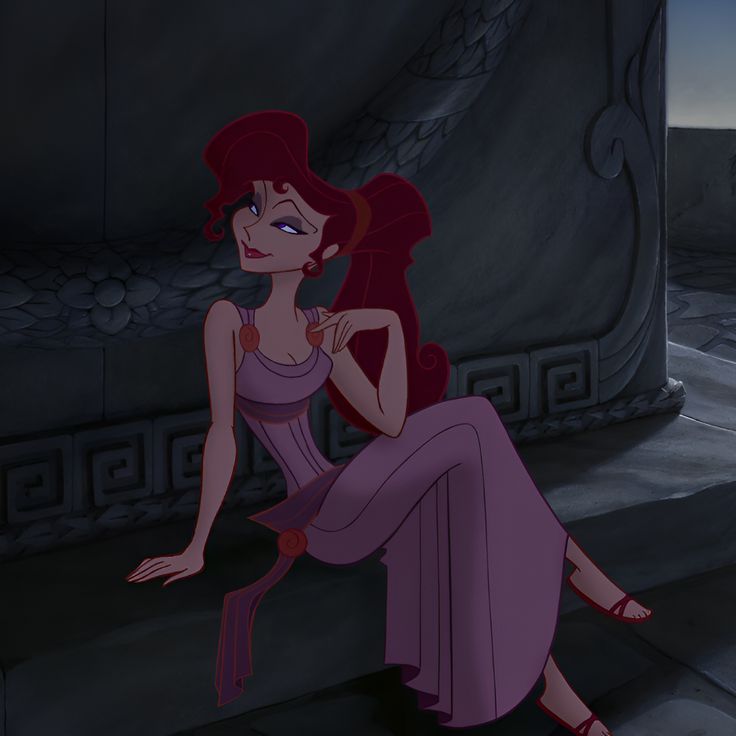 the little mermaid is sitting in front of a stone wall and looking off into the distance