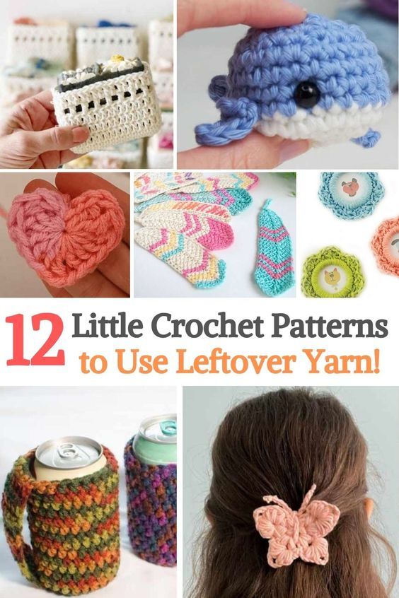 crochet patterns to use leftover yarn for crafts and home decorating projects