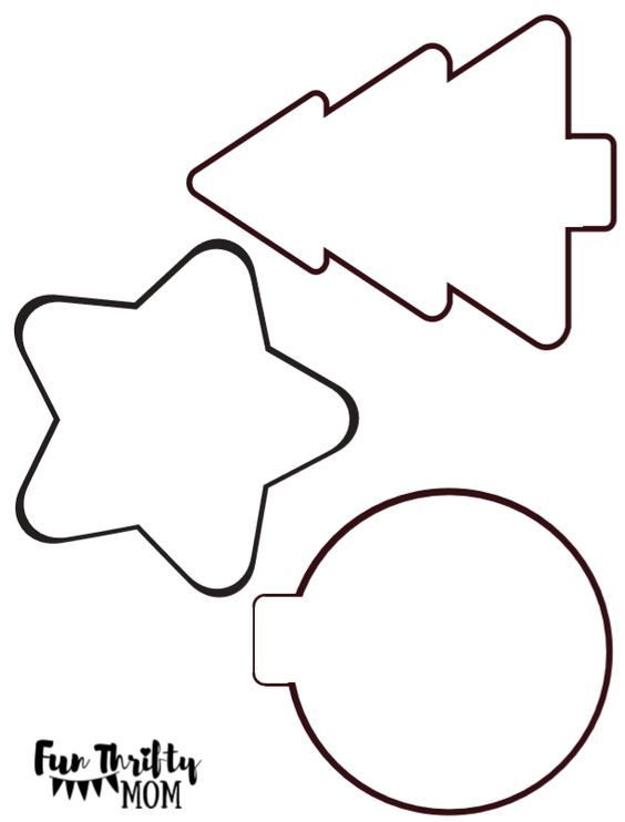 cut out shapes for christmas tree ornaments