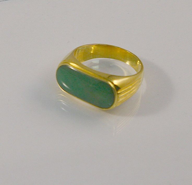 Unisex 18k Solid Yellow Gold Natural Cabochon Jade Ring  Size 9.5 / Weighs 8.2 Grams Ships USPS Priority Insured   Please See All Pictures And Ask Any  And All Questions Before Bidding Thank You For Looking And Please Check Out Our Other Auctions For More Estate Treasures All Of Our Items Are Available For Local Pick Up Jade Ring, Solid Yellow, All Pictures, Jade, Jewelry Watches, Jewelry Rings, Ring Size, Pick Up, Fine Jewelry