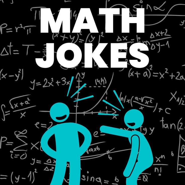 the cover of math jokes, with two people in front of a blackboard