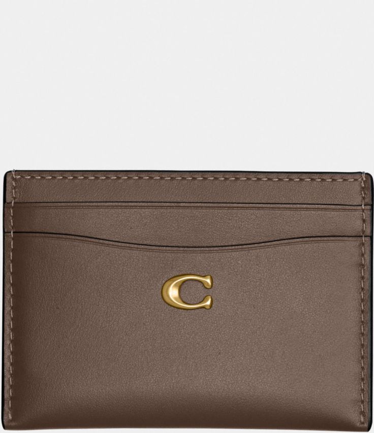 From COACH&#x2C; this Leather Card Case features:Refined calf leatherFive credit card slotsApprox. 4.25" (L) x 3" (H)Imported. Coach Bifold Card Holder With Interior Slots, Classic Brown Coach Card Holder, Classic Coach Card Holder For Travel, Classic Coach Rectangular Card Holder, Classic Coach Bifold Card Holder, Luxury Coach Wallets With Card Slots, Elegant Brown Card Holder With Coin Pocket, Elegant Brown Card Holder With Slots, Formal Coach Rectangular Card Holder