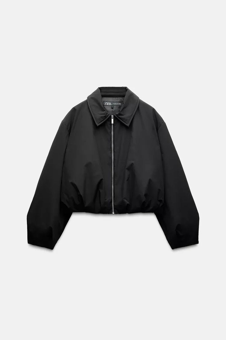 SHORT PUFFER JACKET - Black | ZARA United States Zara Puffer Jacket, Zara Puffer, Short Puffer Jacket, Cargo Shirts, Trench Jacket, Cardigan Sweater Dress, Cardigan Sweater Jacket, Leather Shirt, Sweaters Knitwear