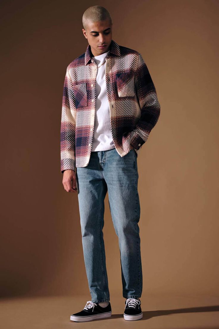 Flannel Men Outfit, Checkered Shirt Outfit, Vans Outfit Men, Oversized Checked Shirt, Flannel Outfits Men, Checkered Outfit, Flannel Shirt Outfit, Outfit Ideas Men, Shirt Outfit Men