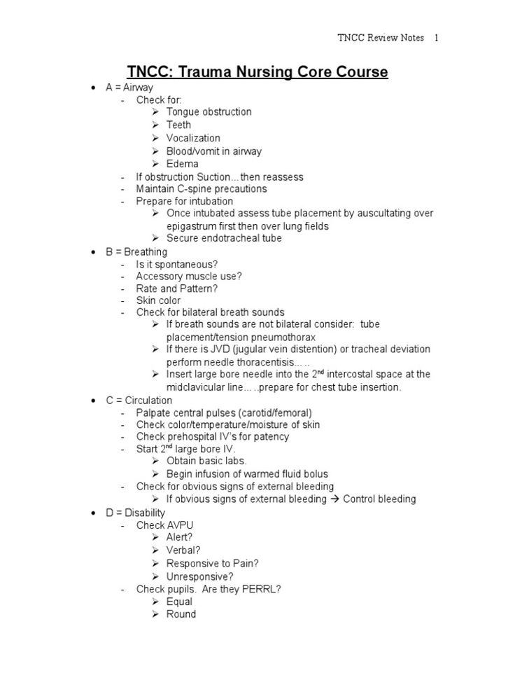 an outline for a nursing care course