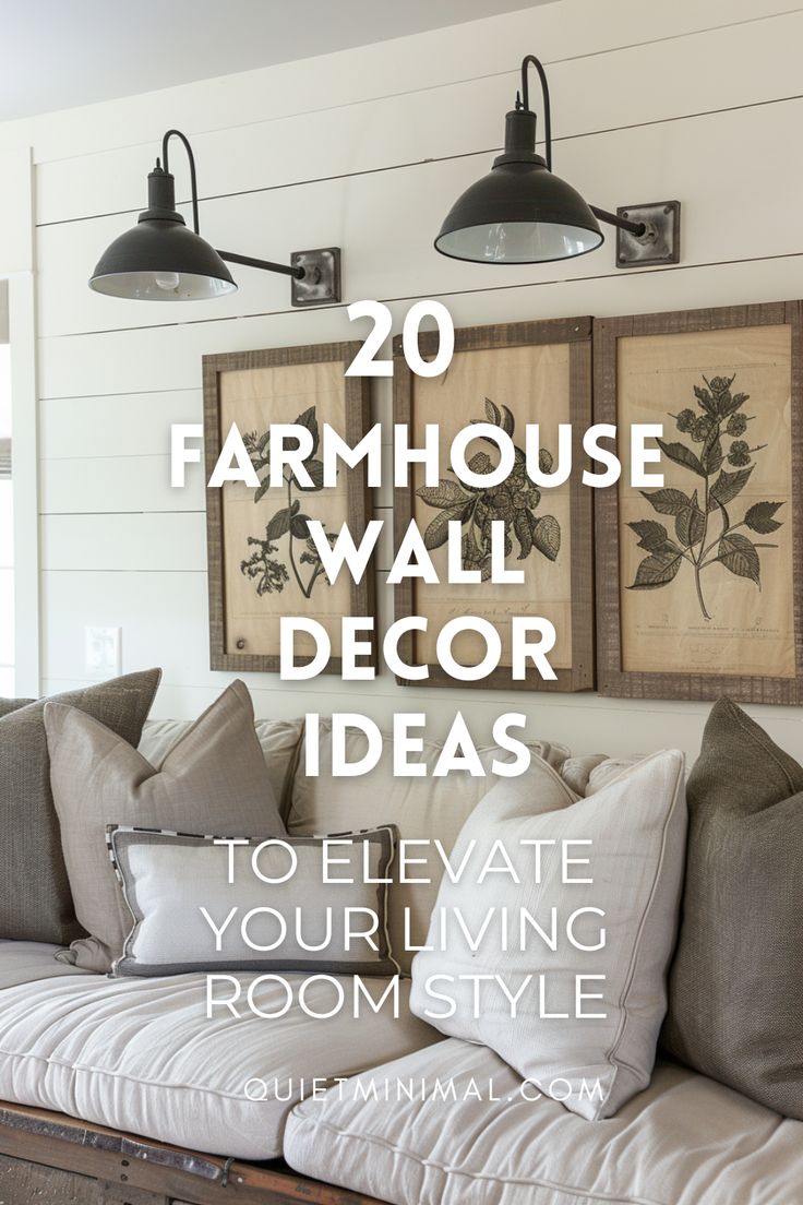 farmhouse wall decor ideas to celebrate your living room style