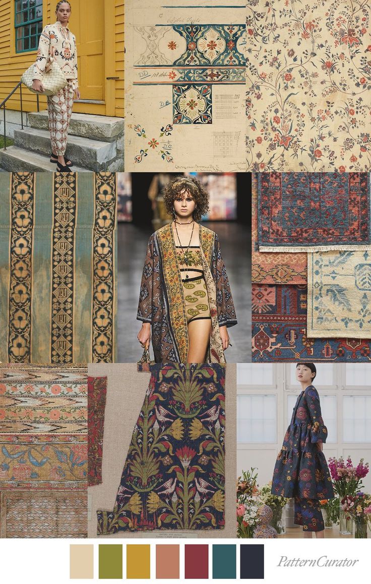 Fashion Trend Pattern, Mood Board Fashion Inspiration, Pattern Curator, Fashion Portfolio Layout, Print And Pattern, Color Trends Fashion, Textile Prints Design, Fashion Design Portfolio, Fashion Themes