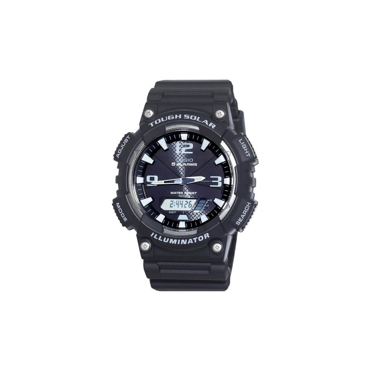 Men's Casio Solar Sport Watch - Black (AQS810W-1AVCF) Black Sports Watch With Analog Display, Black Sports Watches With Analog Display, Black Analog Sports Watch, Black Sports Watch Accessories With Analog Display, Black Digital Watch With Round Dial For Outdoor, Black Analog Watches For Outdoor Activities, Casual Black Chronograph Watch With Analog Display, Black Casual Analog Chronograph Watch, Casual Watch With Stopwatch