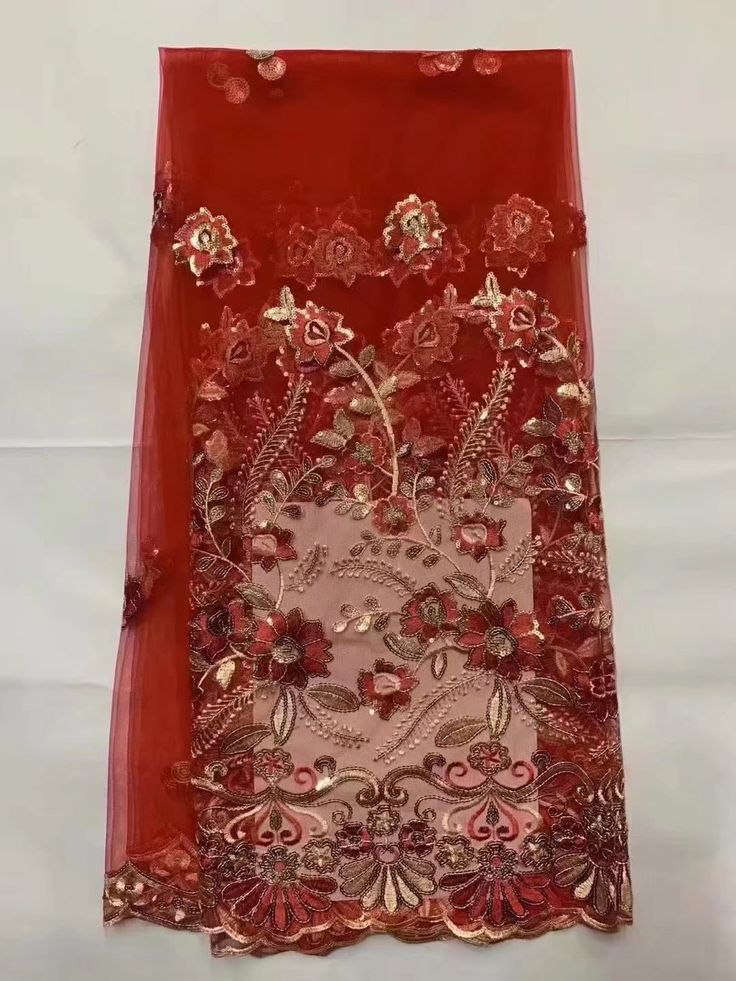 African Lace Fabric  5 yards/lot ,it is suitable Occasion formal,party dress,church dress, celebration,normal dress Red Organza Dress For Banquet, Summer Formal Embroidered Gown, Elegant Red Dresses For Festivals, Festive Formal Lace Embroidered Fabric, Elegant Sequin Fabric For Wedding And Holiday, Elegant Embroidered Fabric For Celebration, Festive Embroidered Elegant Tulle Fabric, Festive Elegant Embroidered Tulle Fabric, Elegant Pink Floor-length Embroidered Fabric