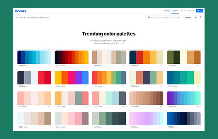 the color palettes in this website are all different colors, and they appear to be very