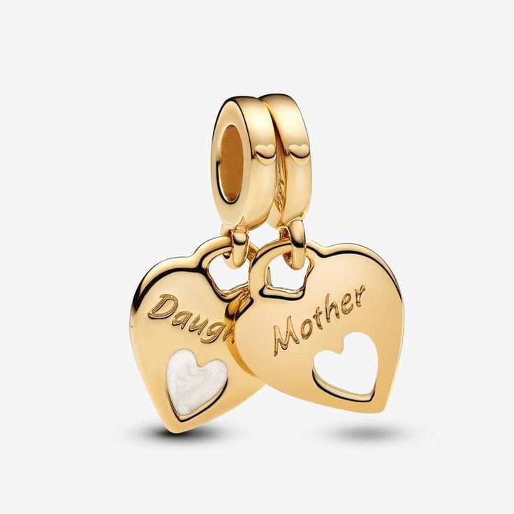 PANDORA : Double Heart Split Dangle Charm - PANDORA : Double Heart Split Dangle Charm Pandora Charms Gold, Pandora Essence, Simplicity Fashion, Scout Bags, Bracelet Tennis, Charms Pandora, Writing Accessories, Bracelet Cuir, Fall Accessories