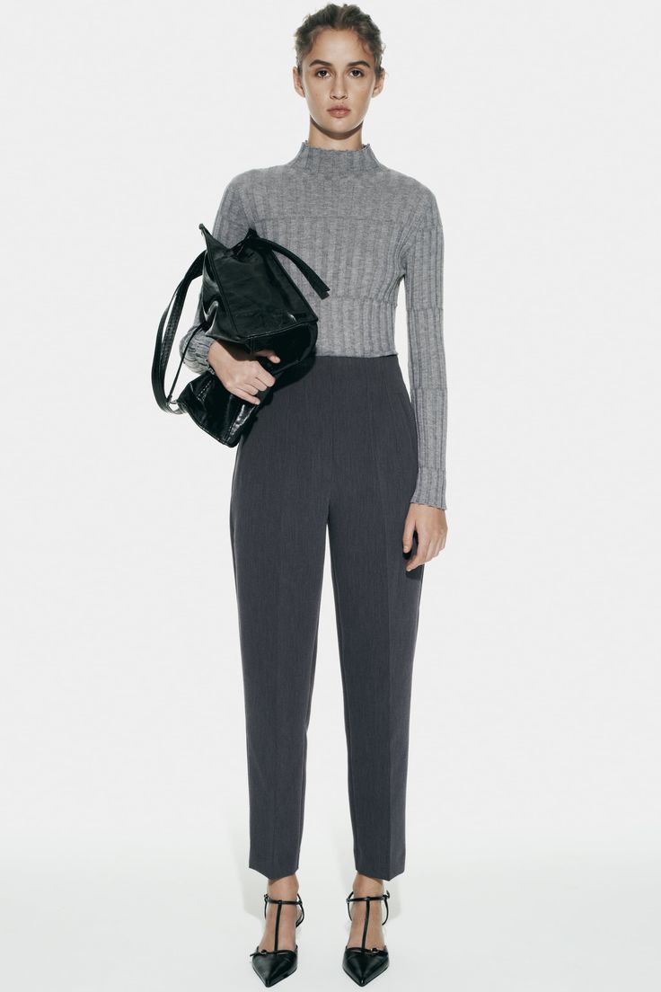 Trendy High Waist Pants With Zip Fly, High-rise Pants With Welt Pockets For Fall, Chic Winter Bottoms With Zip Fly, Versatile High Waist Winter Bottoms, Elegant Ankle-length Pants For Everyday, Chic Winter Bottoms With Zipper Closure, Chic High Rise Bottoms With Zip Fly, Chic Bottoms With Zipper Closure For Winter, Spring High-waisted Bottoms With Zip Fly