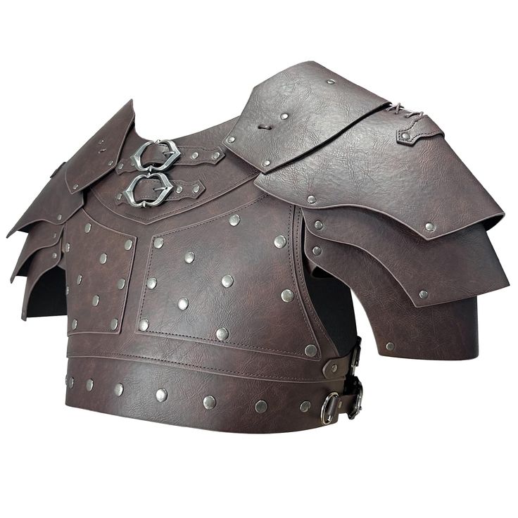 a leather armor with metal rivets on it