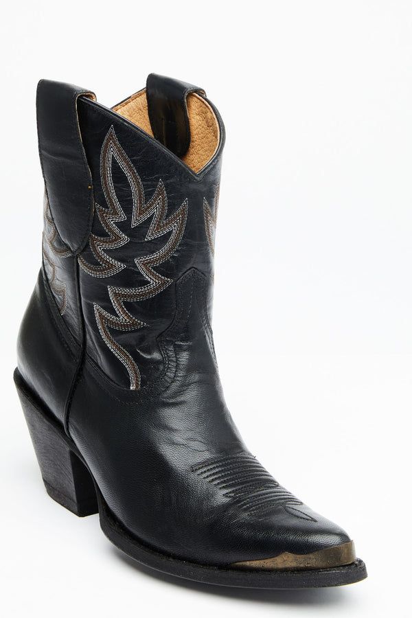 Wheels Black Western Booties - Round Toe – Idyllwind Fueled by Miranda Lambert Western Closed Toe Boots For Ranch, Western Style Closed Toe Boots For Ranch, Western Boots With Reinforced Toe, Western Boots With Square Toe And Heel Pull Tab, Western Closed Toe Boots For Western-themed Events, Western Style Closed Toe Boots For Western-themed Events, Western Boots With Heel Tab And Round Toe, Western Black Boots With Heel Pull Tab, Western Style Black Boots With Heel Pull Tab