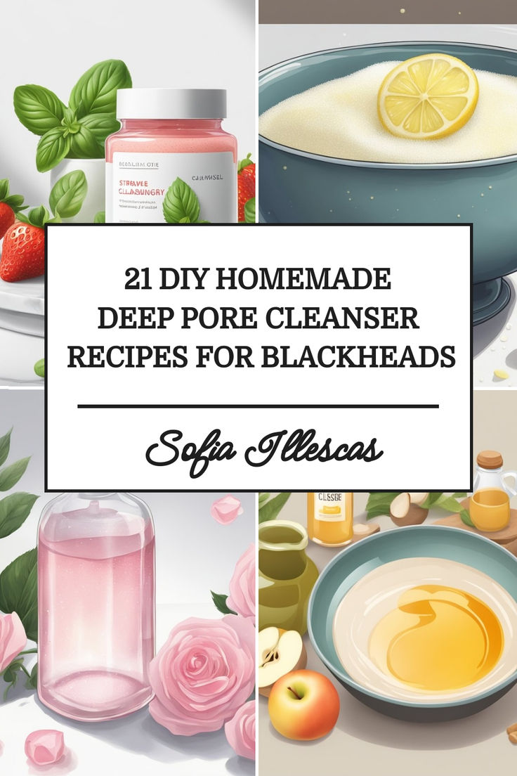 21 DIY Homemade Deep Pore Cleanser Recipes For Blackheads How To Clean Blackheads From Face, Diy Skin Cleanser Recipes, Natural Pore Cleanser, Clean Pores On Face Diy, Homemade Pore Cleaner, How To Unclog Pores, Homemade Cleanser For Face, Skin Care For Blackheads, Blackheads Removal Homemade