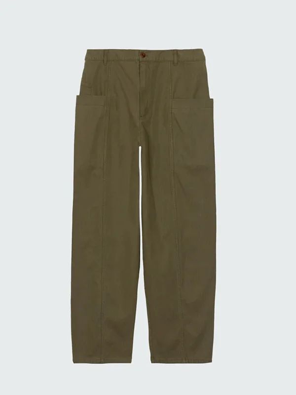 Women's Workwear Bloomers Olive Cargo Pants For Spring Workwear, Olive Pants With Side Pockets For Workwear, Olive Workwear Pants With Side Pockets, High Waist Olive Cotton Pants, Olive Utility Pants For Workwear, Olive Cargo Pants For Work, Olive Straight Cargo Pants For Work, Green Baggy Cargo Pants For Work, Utility Style Olive Relaxed Fit Pants