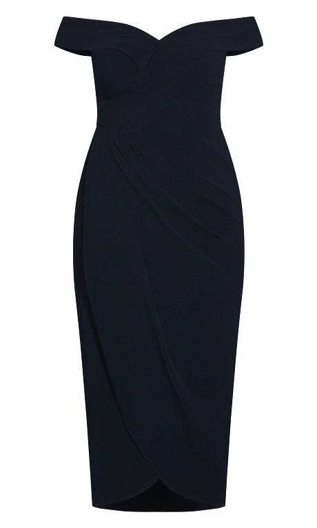 Ripple Love Dress - navy Off The Shoulder Maxi Dress, Midi Bridesmaid Dress, Fashion Promotion, Faux Wrap Skirt, Formal Occasion Dress, Plus Size Formal, Evening Gown Dresses, Plain Dress, A Night To Remember