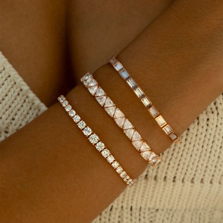 Baguette Tennis Bracelet, Fine Jewelry Baguette Cut Diamond Bracelet, Diamond Tennis Bracelet With Baguette Cut, Anniversary Tennis Bracelet With Baguette Cut, Anniversary Baguette Cut Tennis Bracelet, Future Accessories, Bunny Bracelet, Eternity Bracelet, Trillion Diamonds