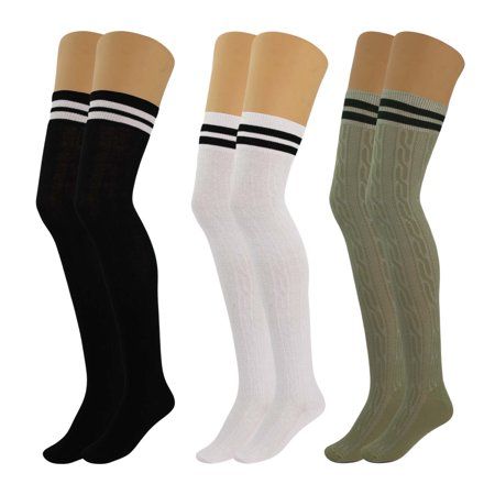 Thigh High Knitted Socks are Long Enough to be Pulled Over The Knee. The Cable Knit Texture Gives Appealing Look. Each Pair Has Double Stripe. These Stylish Socks Will Be Your Favorite Choice Which Can Not Only Match With Boots Jeans Leggings or Skirts. They are Suitable for Daily Wear School Uniform Stage Shows and Cosplay Party. Thigh High Over The Knee Socks Fit US Shoe Size 5-10. Sock Size: 9-11. These Thigh High Socks Can be Stretched to About 31.5 inches. Material: 80% Cotton 18% Polyamide Thigh High Knit Socks, Slouch Socks, Stylish Socks, Knit Texture, Knitted Socks, Over The Knee Socks, Purple Shoes, Thigh High Socks, Socks For Women