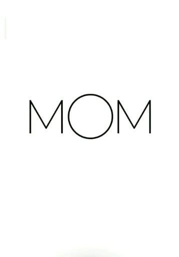 the word mom written in black on a white background