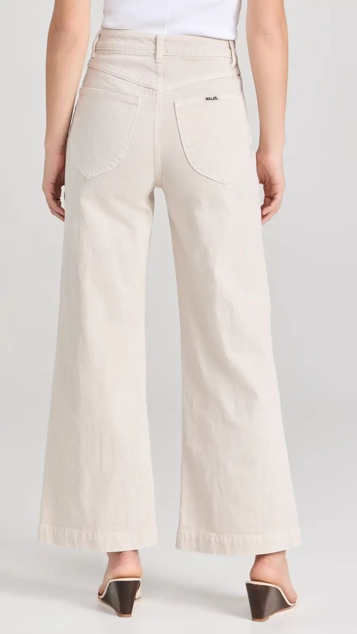 Rolla's Sailor Comfort Jeans | Shopbop Trendy Stretch Cotton Flare Jeans, Casual Beige Flare Jeans With Five Pockets, Beige Casual Flare Jeans With Five Pockets, Casual Beige Flare Jeans, Spring Cotton Flare Jeans Full Length, Spring Cotton Full-length Flare Jeans, Spring Cotton Jeans, Spring Cotton Full Length Flare Jeans, Fall Cotton Cropped Jeans With Frayed Hem