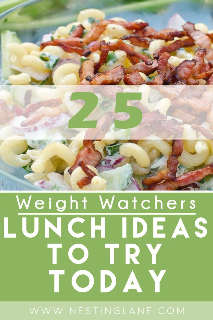 the 25 weight watcher's lunch ideas to try today with text overlay