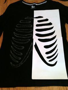 a t - shirt that has been cut out to look like a ribcage