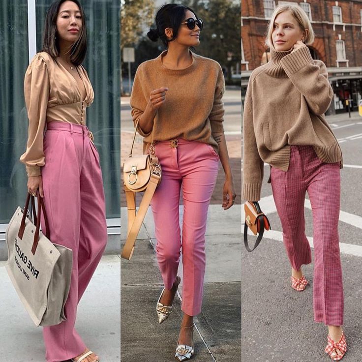 Pink Pants Outfit, Pink Trousers, Color Combinations For Clothes, Mode Casual, Stil Inspiration, Pink Pants, Colourful Outfits, Office Outfits, Mode Style