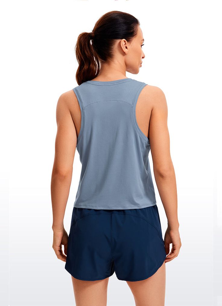 Ultra-lightweight and soft fabric with good breathability to keep you cool, and ultra-fine brushed feel for a comfortable and skin-friendly experience. High neck sport tank top with oversized armholes allows you to move freely without restraint. Great for running, exercise and other intense sports. Feature & Fitting: 
 Design for running, exercise 
 Cropped length, loose-fitting 
 Oversized armholes and high neck 
 Fabric: 
 Soft and lightweight fabric 
 Ultra-fine brushed feel 
 Four-way st 4-way Stretch Sleeveless Sports Bra, Breathable High Stretch Sporty Tank Top, Sporty Breathable High Stretch Tank Top, Versatile Sleeveless Sports Bra With 4-way Stretch, Versatile 4-way Stretch Sleeveless Sports Bra, Versatile Breathable Sports Tank Top, High Stretch Seamless Tank Top For Sports, Breathable Stretch Tank Top, Versatile Compressive Tank Top For Sports