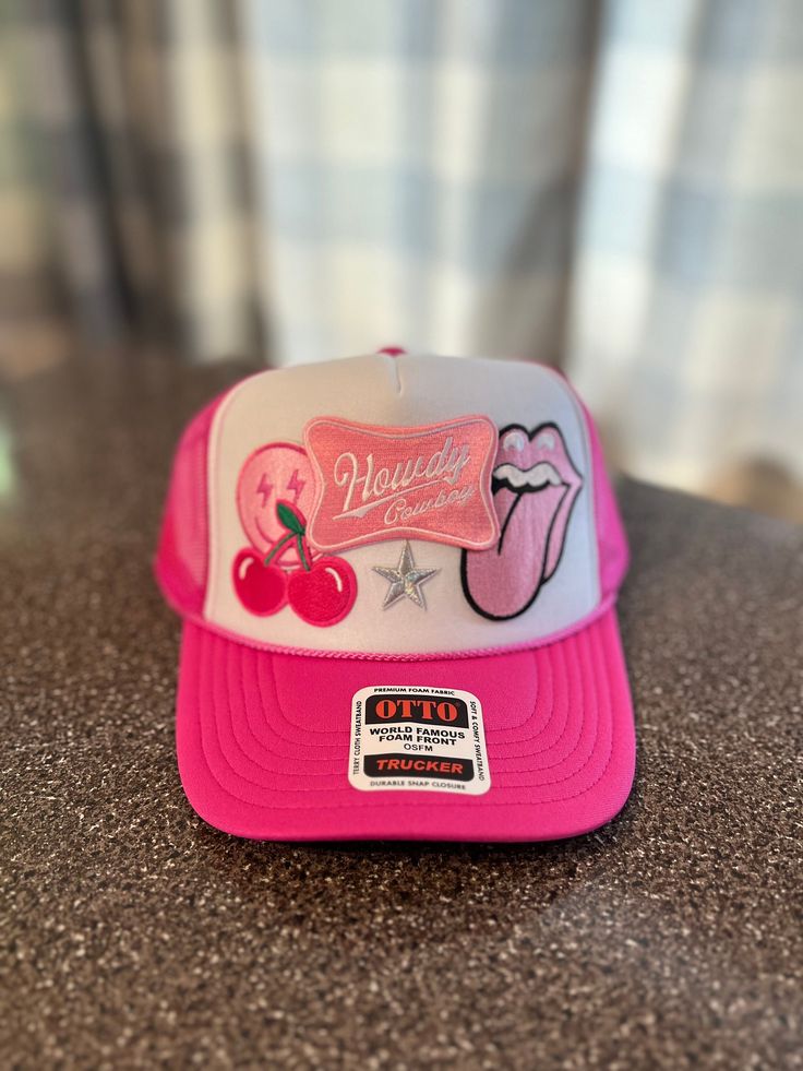 This custom made trucker patch hat is perfect for any occasion whether it be for spring/summer time, a cute accessory to add a little spice to your outfit, or especially to a rodeo or fair! * This hat is one size with an adjustable SnapBack that is adjustable. REFUNDS AND CANCELLATIONS- Every hat is handmade by me. As a result, a slight variation can occur from the picture with patch size or placement. If you have any problems with your hat please message me within 24 hours of receiving your order and I'd be happy to help! No refunds or exchanges will be accepted after. Punk Patches, Patch Hat, Terry Cloth, Trucker Cap, Rodeo, Summer Time, Caps Hats, Trucker Hat, Accessories Hats